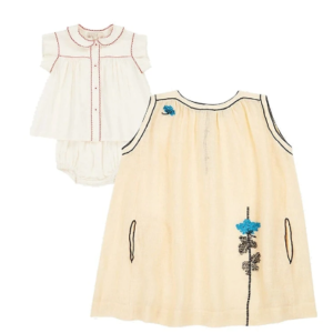 Embroidered dress/set