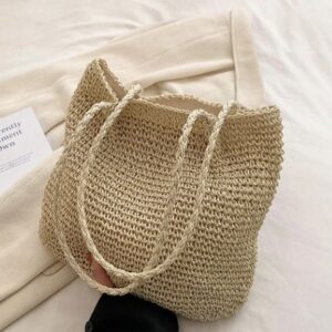 Straw shoulder bag