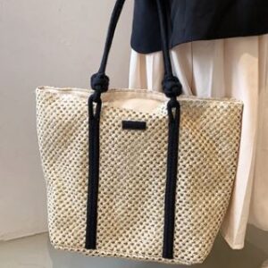 Straw tote bag