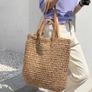 Straw tote bag