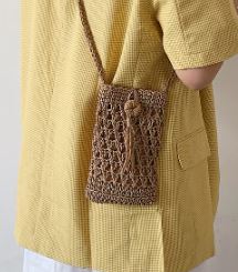 Straw phone bag