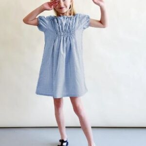 Gingham smocked dress