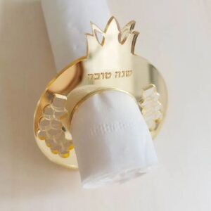 Shana Tova pomegranate napkin rings 12 pc