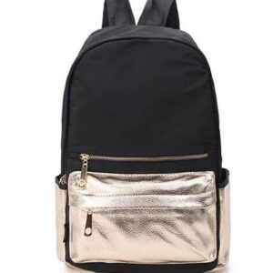 Metallic pocket backpack