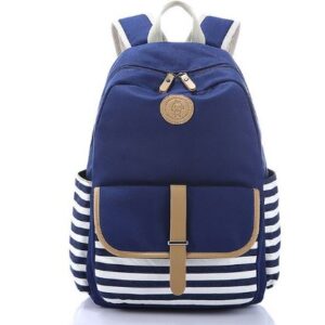 Striped pocket backpack