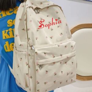 Personalized floral backpack