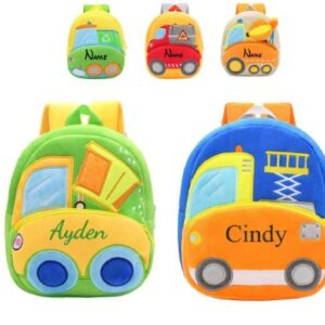 Personalized cartoon vehicle backpack
