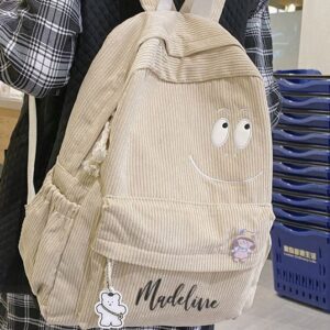 Personalized corduroy backpack