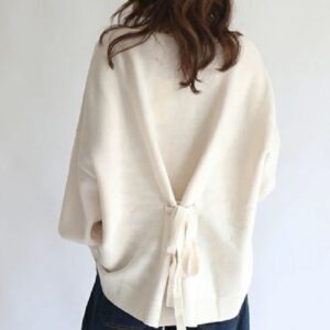 Back tie oversized top