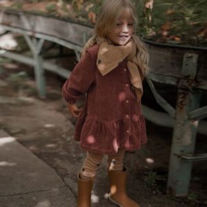 Corduroy button down dress