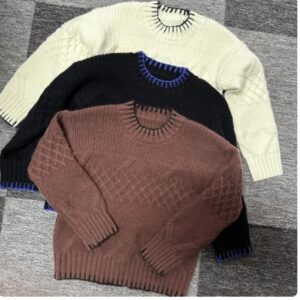 Diamond knit sweater
