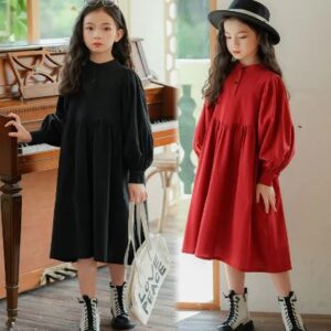 Balloon sleeve dress