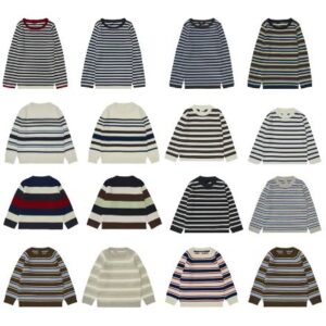 Stripe knit tops