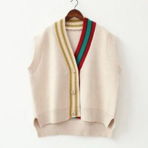 Stripe trim vest