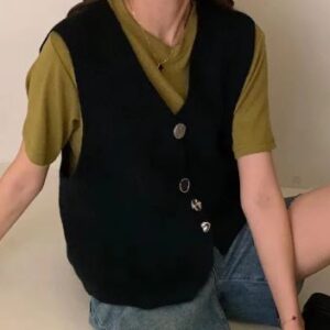 Uneven hem vest