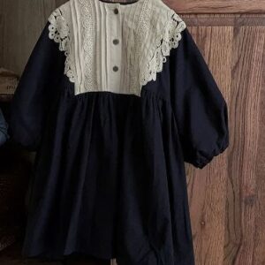 Lace bib dress