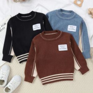 Contrast stitch sweater