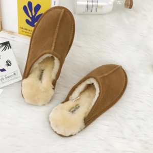 Fur lined slippers