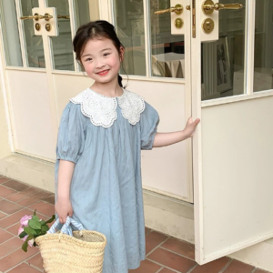 Eyelet collar dress