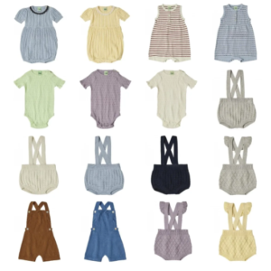 Assorted knit rompers