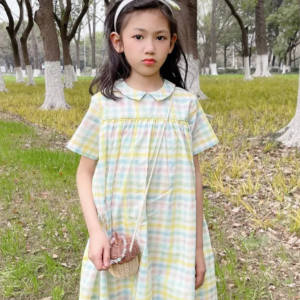 Pastel checked dress