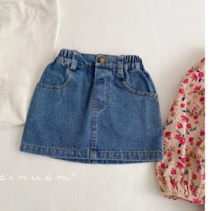 Mini denim skirt