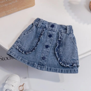 Denim mini skirt