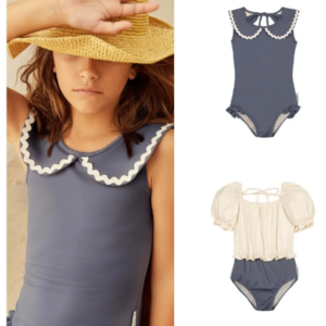 Peter pan collar swimsuit