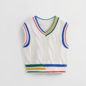 Colored trim vest