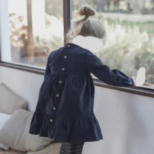 Corduroy button down dress