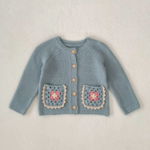 Crochet pockets cardigan