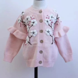 Embroidered flowers cardigan