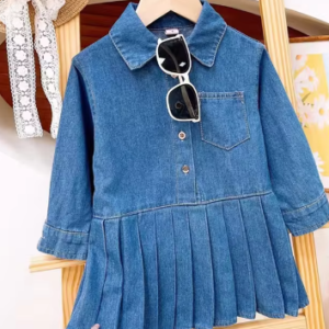 Denim pleat dress