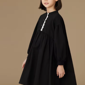 Lace trim swing dress