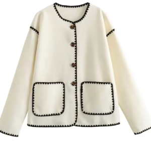 Embroidered trim cardigan