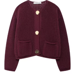 Open knit cardigan