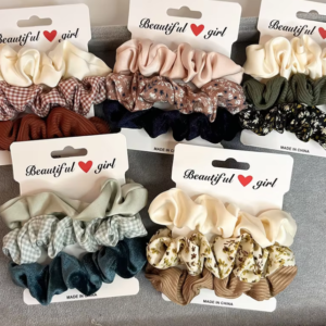 Corduroy scrunchie 3 pc
