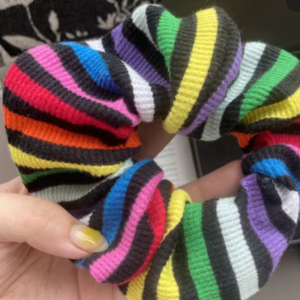 Striped scrunchie