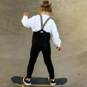 Printed suspender leggings