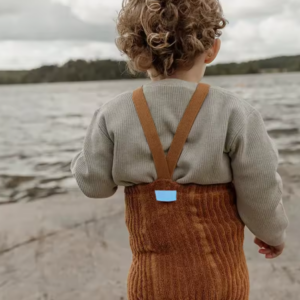 Chenille suspender leggings