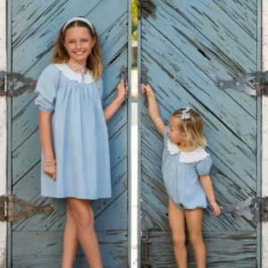 Lace collar dress/romper