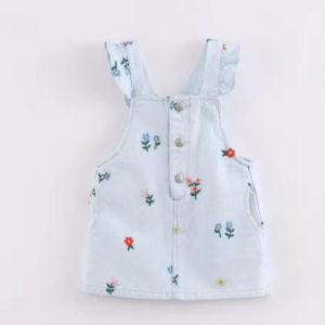 Embroidered denim jumper