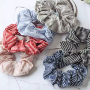 Striped scrunchies