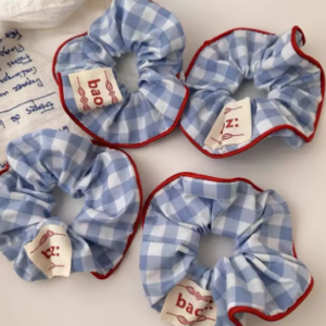 Gingham scrunchie