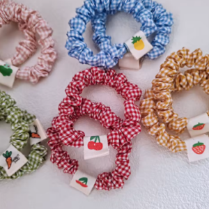 Gingham scrunchie 2 pc.