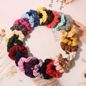 Mini cotton scrunchie 2 pc
