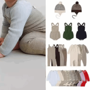 Assorted knit rompers