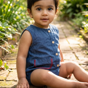 Red stitch romper