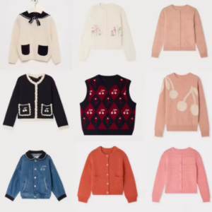 Assorted knit tops