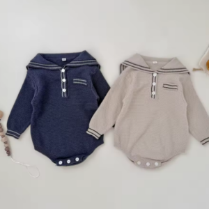 Sailor collar romper
